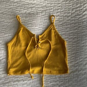 Yellow cropped top